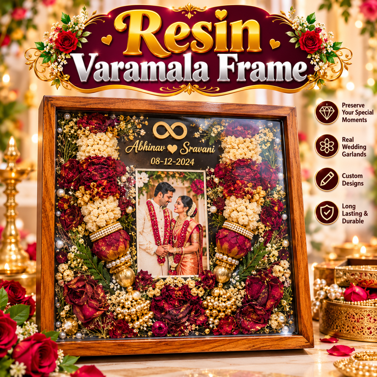 Resin varamala frame