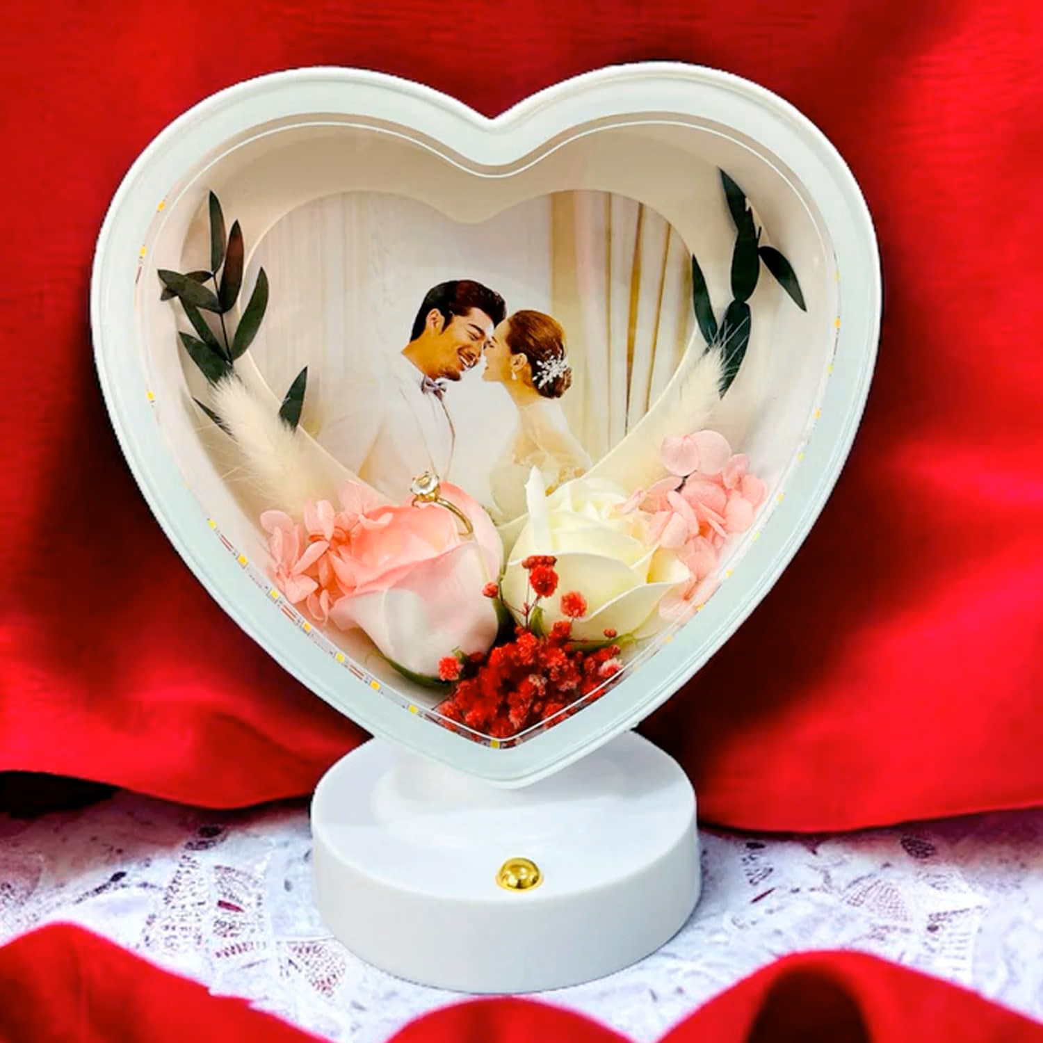LED Heart Photo Frame