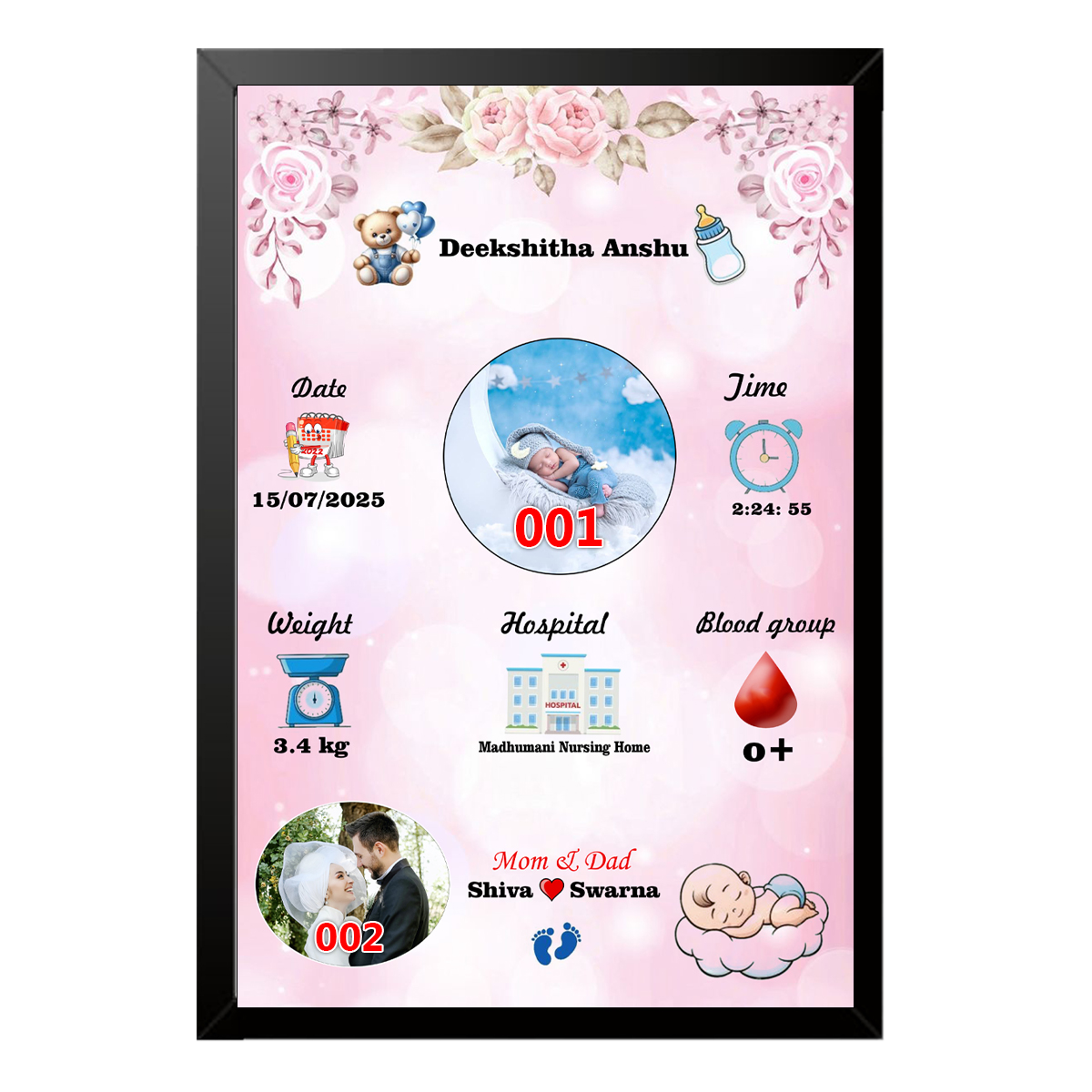 Baby born Photo Frame01