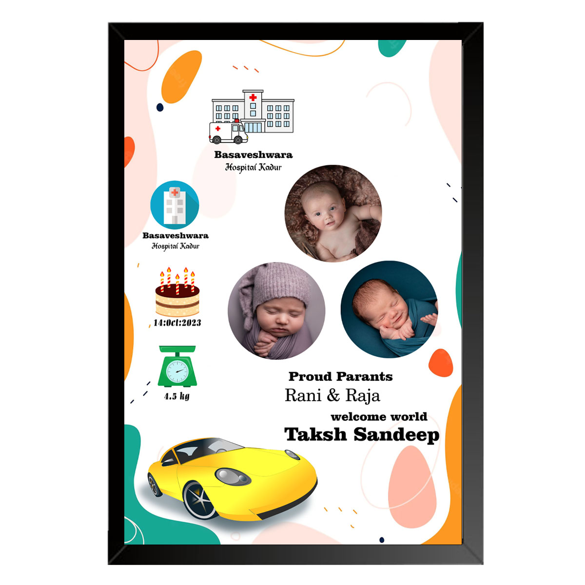 Baby photo frame 08