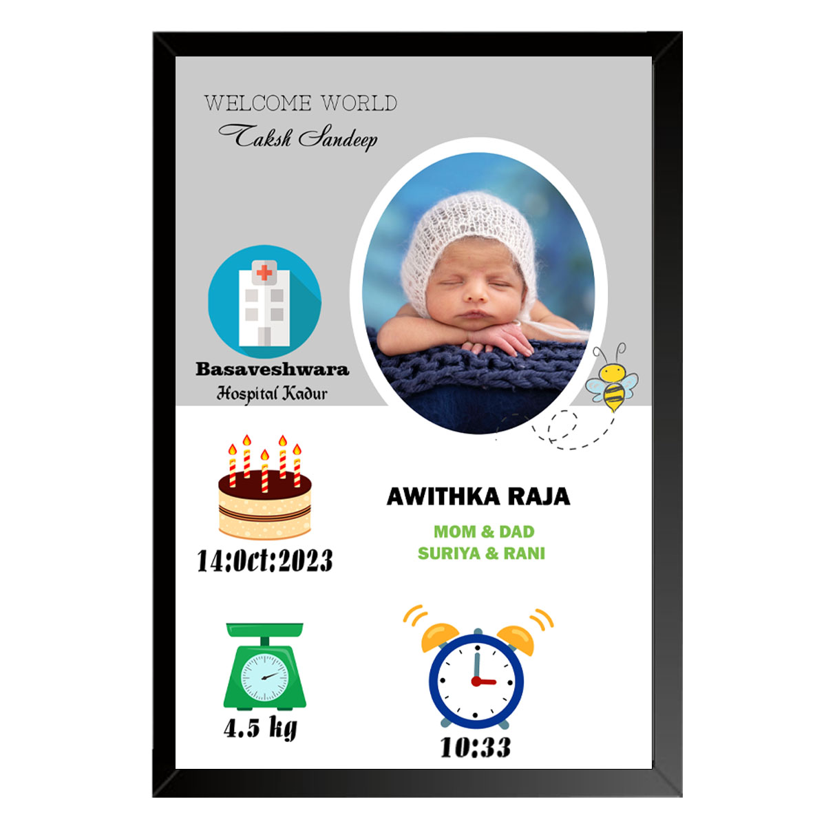 Baby photo frame 09