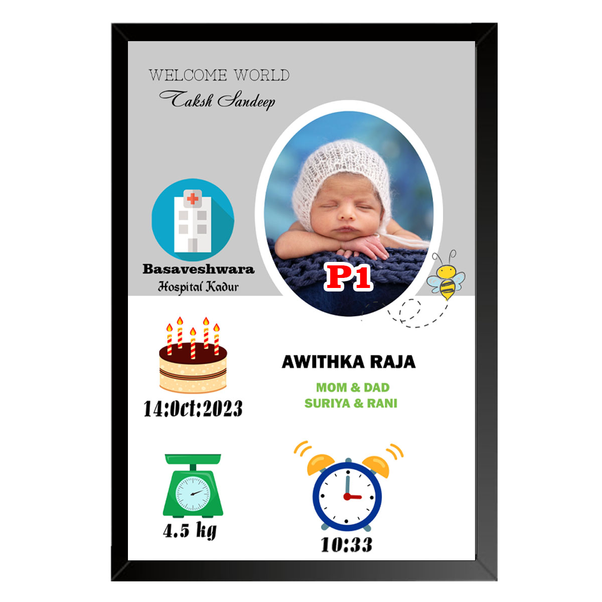 Baby photo frame 09