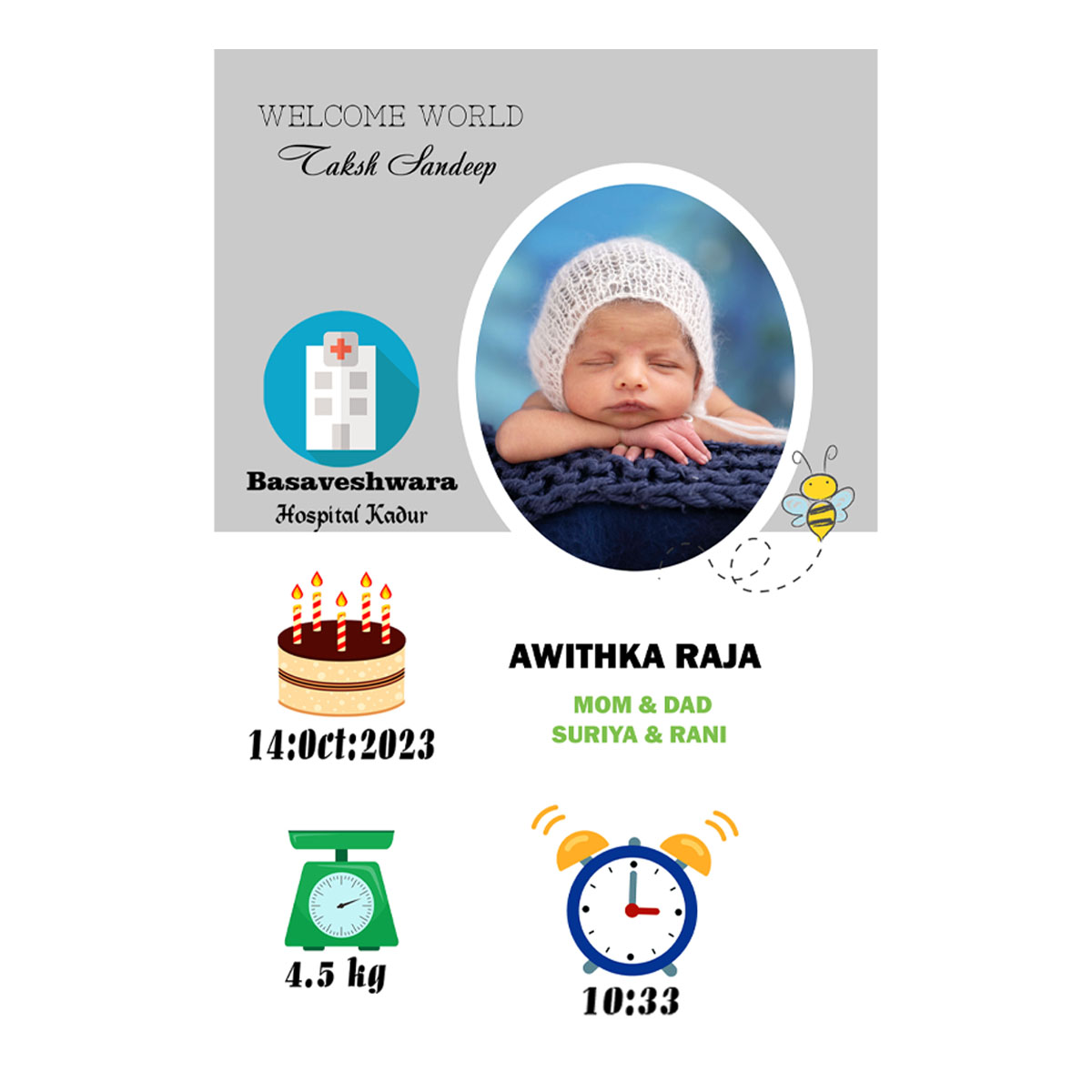 Baby photo frame 09